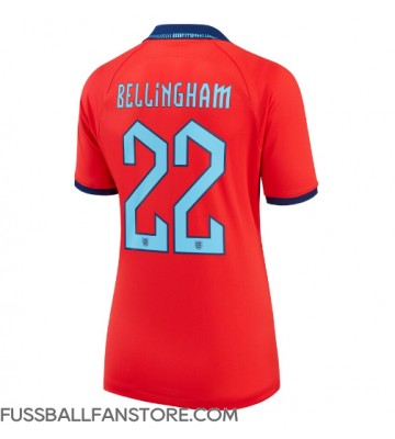 England Jude Bellingham #22 Replik Auswärtstrikot Damen WM 2022 Kurzarm